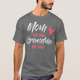 Camiseta Mamãe Est 1988 Avó Dia de as mães Est 2021 Present