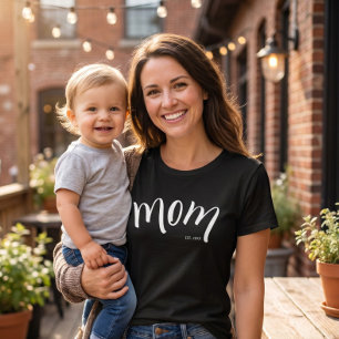Camiseta Mamãe Estabeleceu Ano Novo Roteiro Minimalista Mam