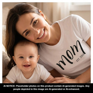 Camiseta Mamãe Estabeleceu o Ano Novo do Roteiro Personaliz