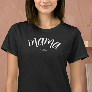 Camiseta Mamãe Estabeleceu Roteiro Minimalista Ano Novo Mam