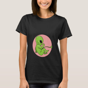 Camiseta Mamãe Feto Embrião Alienígena Grávida