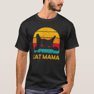 Camiseta Mamãe Gata Feliz Dia das Mães para Família de Gato