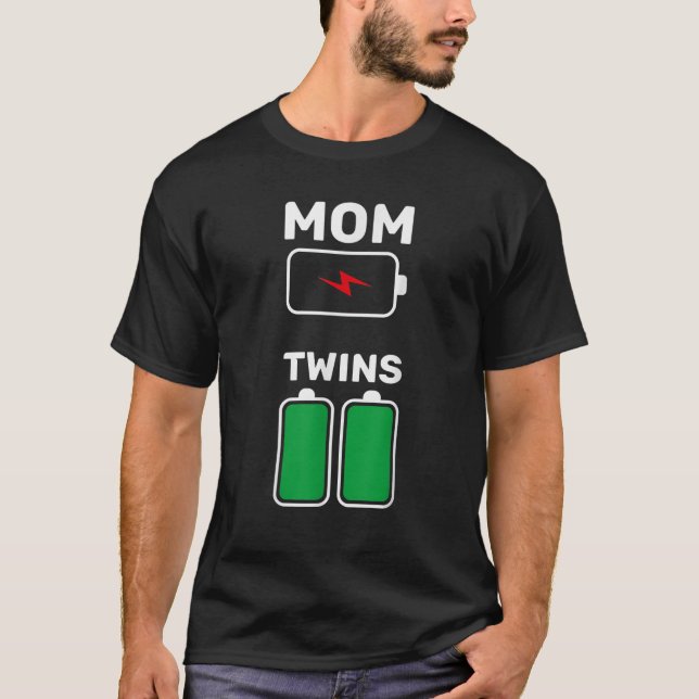 Camiseta Mamãe Geme Mãe De Gêmeos Mãe De Gêmeos (Frente)