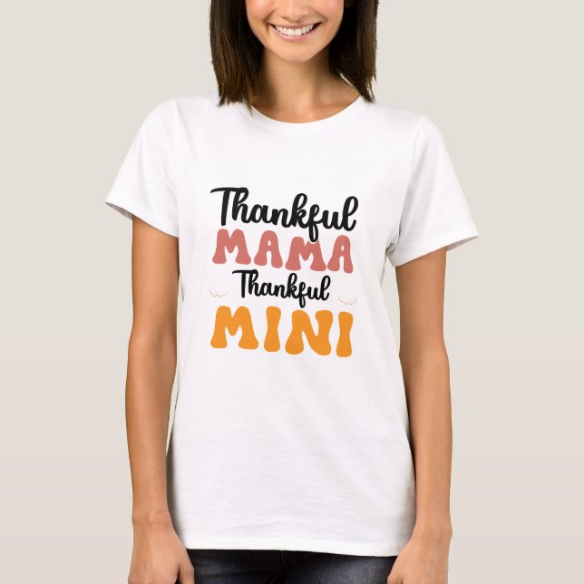 Camiseta Mamãe Grata Mini Grata - Outono (Frente)