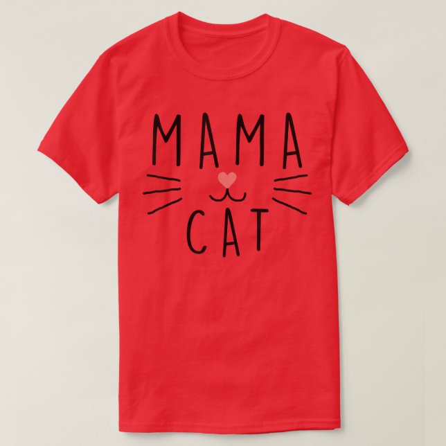 Camiseta Mamãe Kitten Engraçado, Mamãe Cat  (Frente do Design)