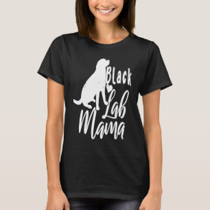 Camiseta Mamãe Labrador Retriever Labs Pretos Fofos