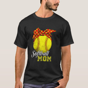 Camiseta Mamãe Leopard Engraçada Baseball Mãe D