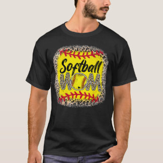 Camiseta Mamãe Leopardo Baseball Mãe Mamãe Mãe Mãe