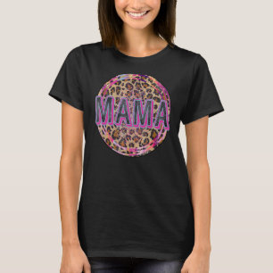Camiseta Mamãe Leopardo Imprime Mãe De Meninas Legal Mãe D