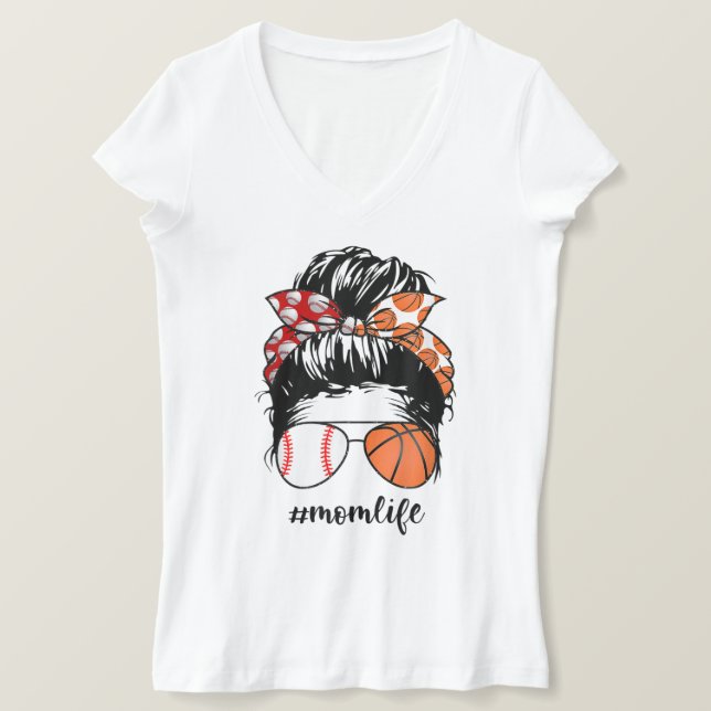 Camiseta Mamãe Life Baseball Basball Mamãe Fez bolinho engr (Frente do Design)