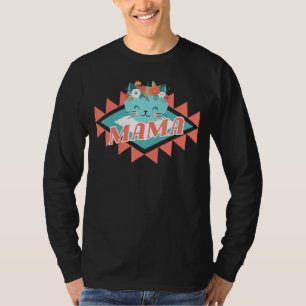 Camiseta Mamãe Mãe Mamãe Mãe Gatos Felinos Gatinhos