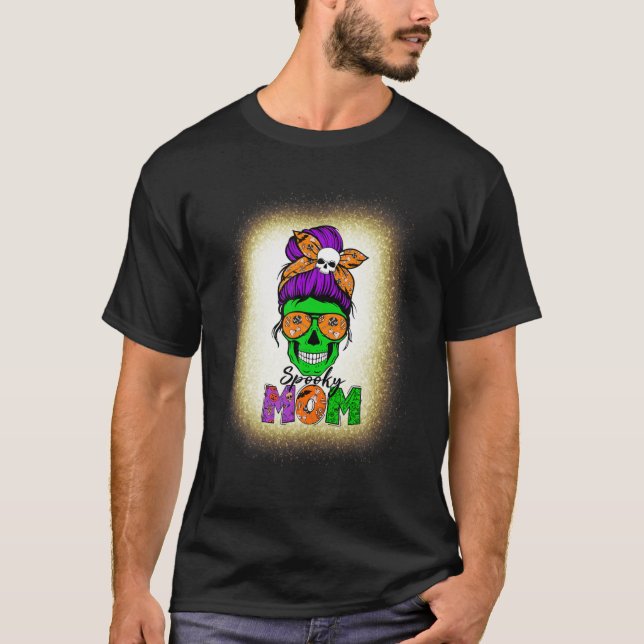 Camiseta Mamãe Maluca, Mama de Figurino de Halloween (Frente)