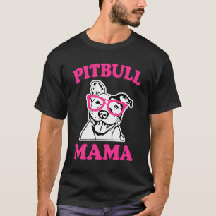 Camiseta Mamãe Mama Mama Cachorro-Touro Mamãe Hoodie Rosa
