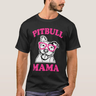 Camiseta Mamãe Mama Mama Cachorro-Touro Mamãe Hoodie Rosa