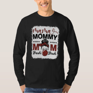 Camiseta Mamãe Mamãe Mãe Bruh Mãe Vida Leopardo Mensagem 4