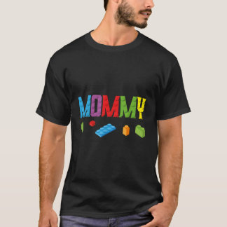Camiseta Mamãe Master Builder Building Bricks Família Block