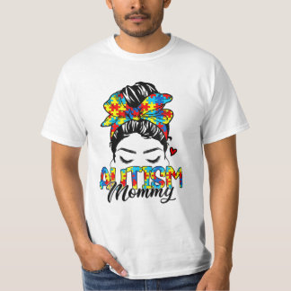 Camiseta Mamãe Messy Bun Autism