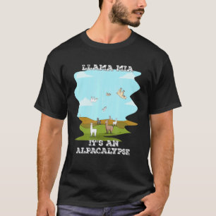CAMISETA MAMÃE MIA É APOCALIPSE DE ALPACA LHAMA