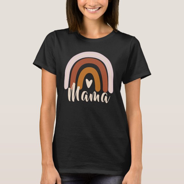 Camiseta Mamãe - Mulheres Rainbow Mãe (Frente)