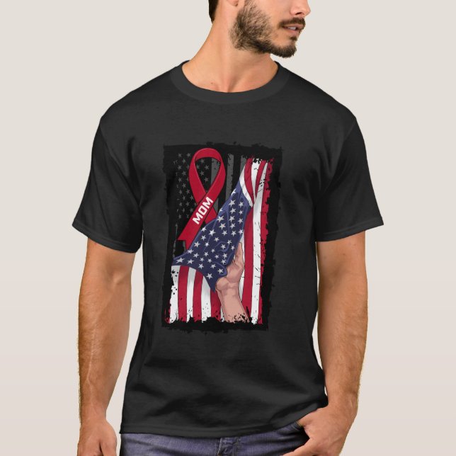 Camiseta Mamãe Múltipla Myeloma Fita de Sensibilização (Frente)