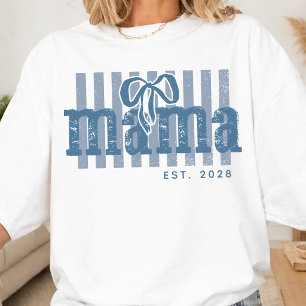 Camiseta Mamãe Nova Mamãe Personalizada Anúncio de Grav
