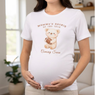 Camiseta Mamãe Novato do Ano Urso Esportivo de Futebol