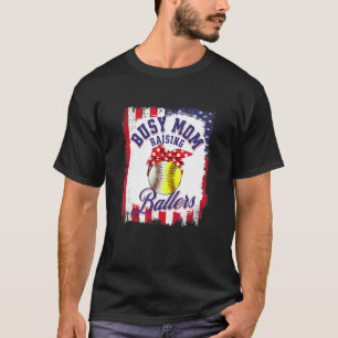 Camiseta Mamãe Ocupada Levantando Balas Softball