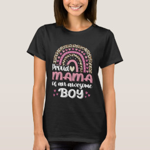 Camiseta Mamãe Orgulhosa De Uma Garota Incrível Leopard Rai
