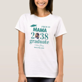 Camiseta Mamãe orgulhosa personalizou a graduação