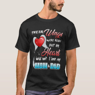 Camiseta Mamãe Pai Meus Anjos Para Esconder Em Memória Dos