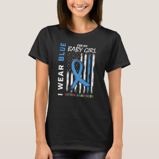 Camiseta Mamãe Papai Azul Para Minha Menina Filha Conscient
