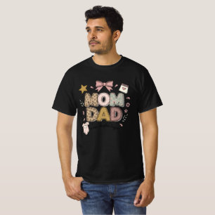 Camiseta Mamãe Papai Novo Capítulo Começa Design de Bebê Fo