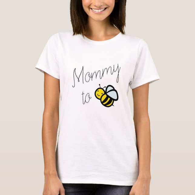 Camiseta Mamãe para o Chá de fraldas da Bee Mãe (Frente)