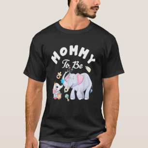 Camiseta Mamãe Para Ser Dia de as mães De Chá de fraldas El