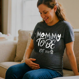 Camiseta Mamãe Para Ser Est 2026 Anúncio de Gravidez