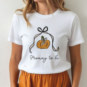 Camiseta Mamãe para Ser Festa de Abóbora de Halloween Grava