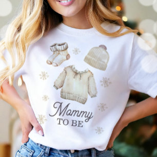 Camiseta Mamãe Para Ser Futuramae Chuvada de Bebê de Invern