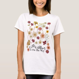 Camiseta Mamãe Para Ser Russo Boho Wildflower