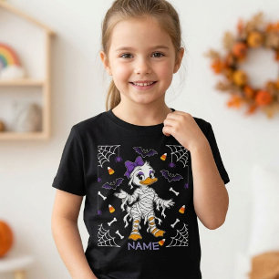 Camiseta Mamãe Pata Fofa Roupa de Halloween para Crianças