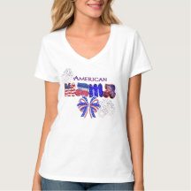 Mamãe Patriota Americana Vermelho Branco e Azul