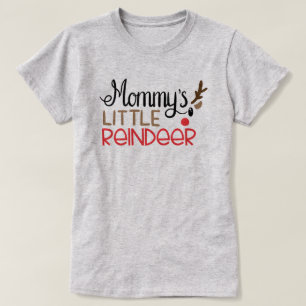 Camiseta Mamãe Pequena Reindeer Natal