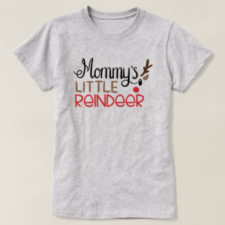 Camiseta Mamãe Pequena Reindeer Natal
