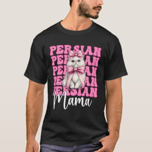Camiseta Mamãe Persa Mãe Gato Persa Dia das Mães Rosa Coq