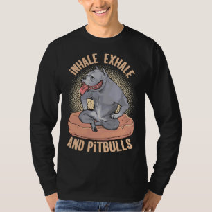 Camiseta Mamãe Pitbull Para Amantes De Yoga
