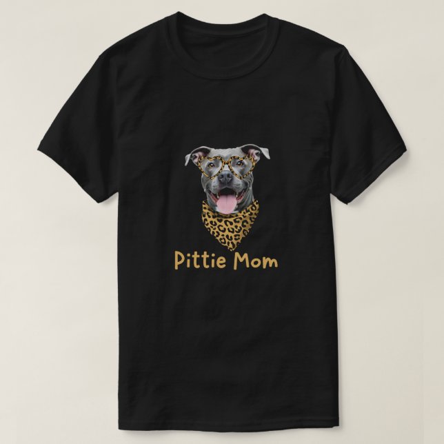 Camiseta Mamãe Pittie com Bandana e óculos (Frente do Design)