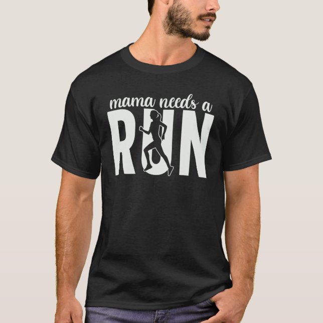 Camiseta Mamãe Precisa Correr Com Amor Para Correr (Frente)