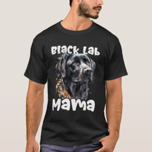 Camiseta Mamãe Preta do Laboratório - Dia de as mães Labrad