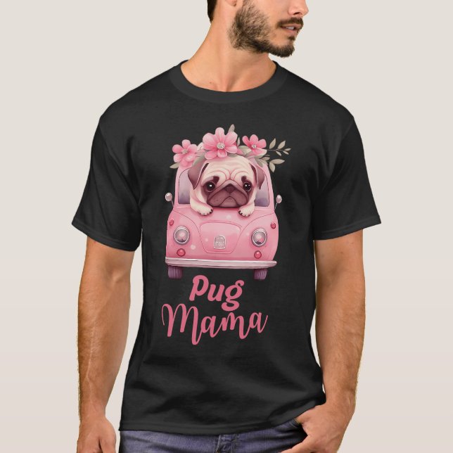 Camiseta Mamãe Pug (Frente)