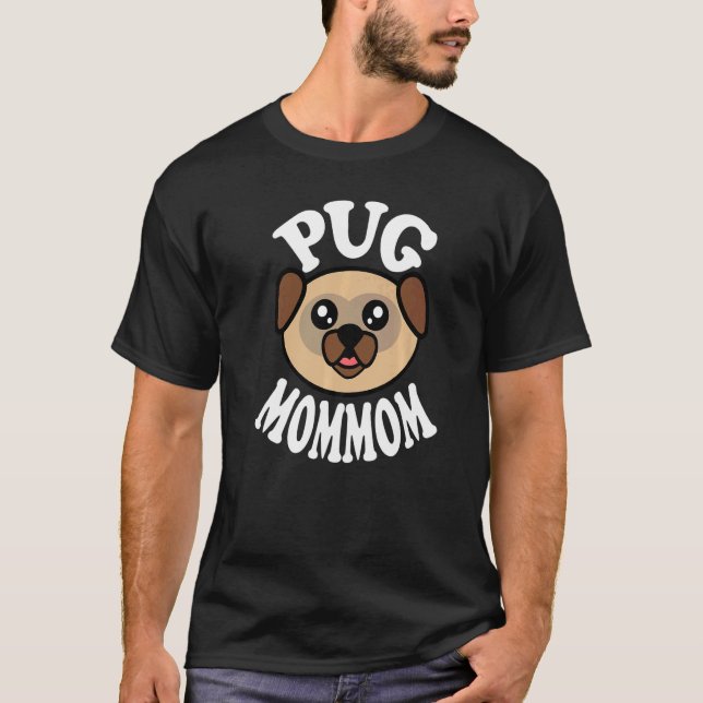 Camiseta Mamãe Pug Fofa (Frente)