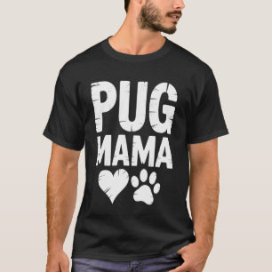 Camiseta Mamãe Pug Mãe Pug para Apoiadores de Resgate de Cã